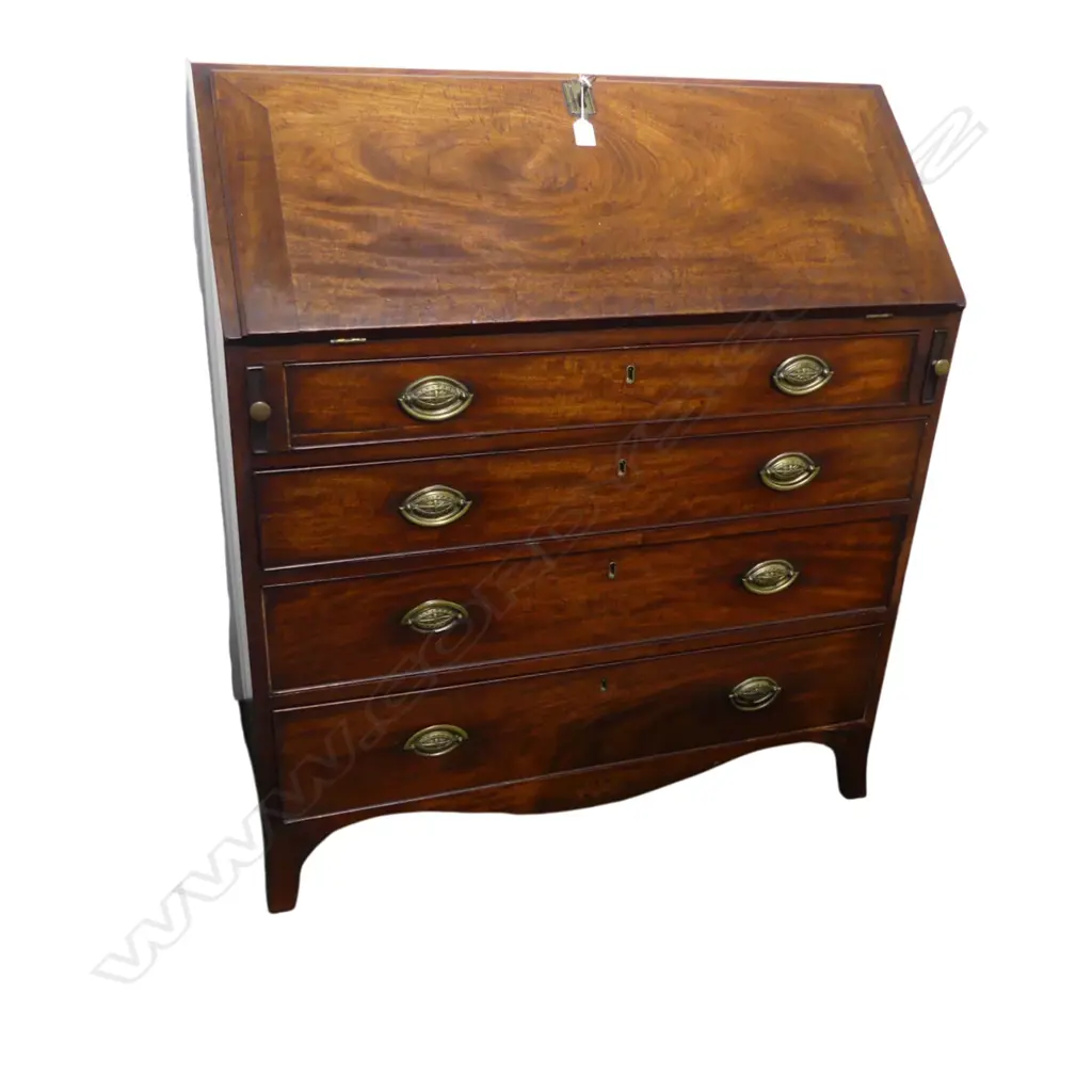 GEORGIAN MAHOGANY FALL FRONT BUREAU 915x510x1020mm Image 1++