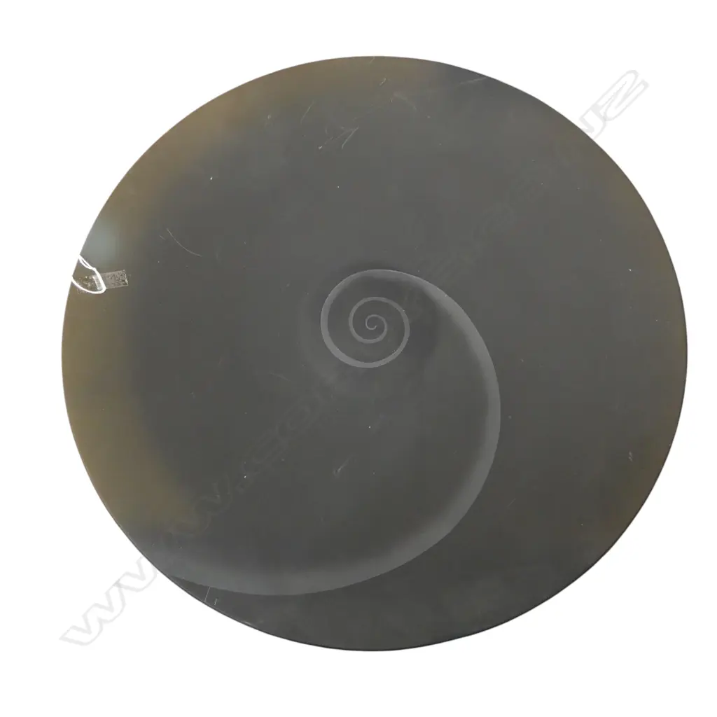 DARRYL FAGENCE BLACK KORU BOWL, BASE ETCHED w. SIGNATURE & DATE 2000 Dia.425mm Image 1++