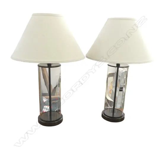 PR GLASS CYLINDER TABLE LAMPS H.720mm