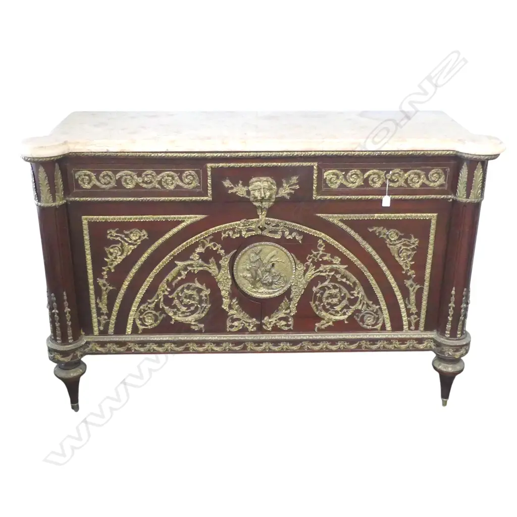 FRENCH MARBLE TOP CABINET (KEY IN DRAWER) 1580x540x1040mm Image 1++