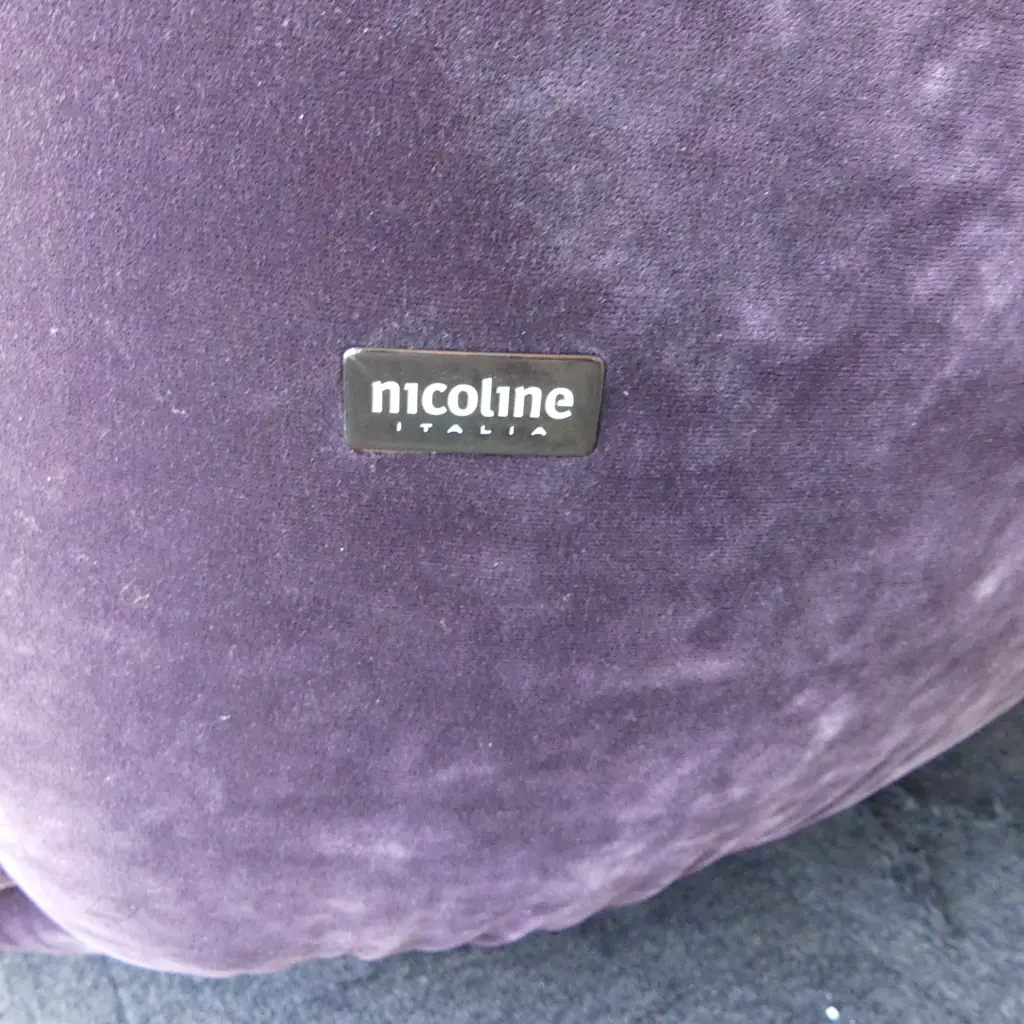 NICOLINE AMALFI PURPLE VELVET SOFA 2350x1050x650mm Image 1++