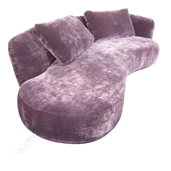 NICOLINE AMALFI PURPLE VELVET SOFA 2350x1050x650mm