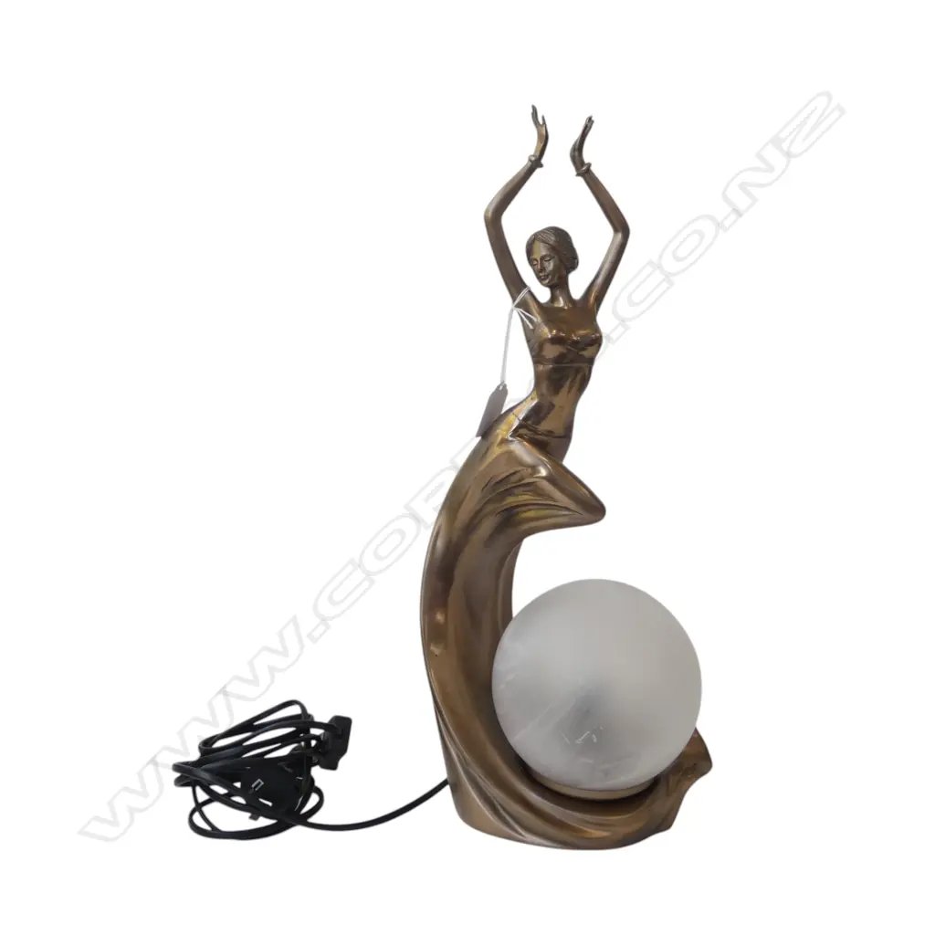 DECO STYLE RESIN FIGURINE TABLE LAMP H.430mm Image 1++