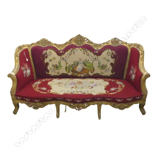 ORNATE GILT FRENCH SOFA W.2000mm approx.