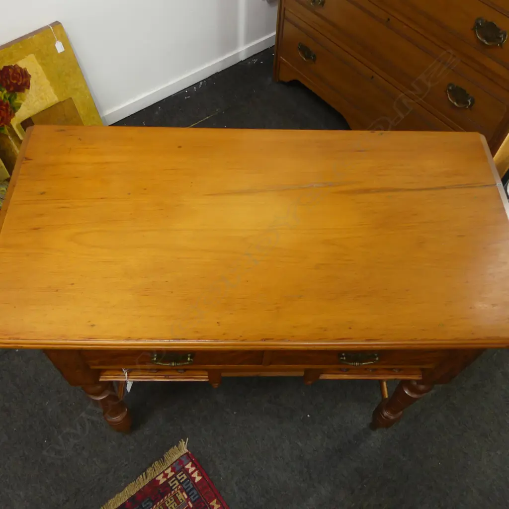 NZ COLONIAL BURR KAURI SIDE TABLE (back removed) 1060 x 550 x 800 mm Image 1++