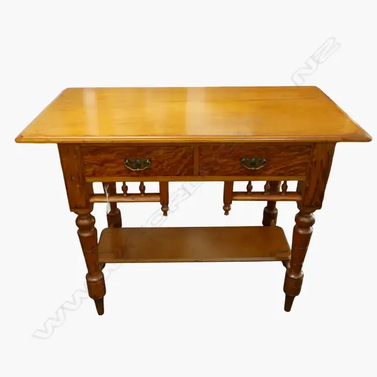 NZ COLONIAL BURR KAURI SIDE TABLE (back removed) 1060 x 550 x 800 mm