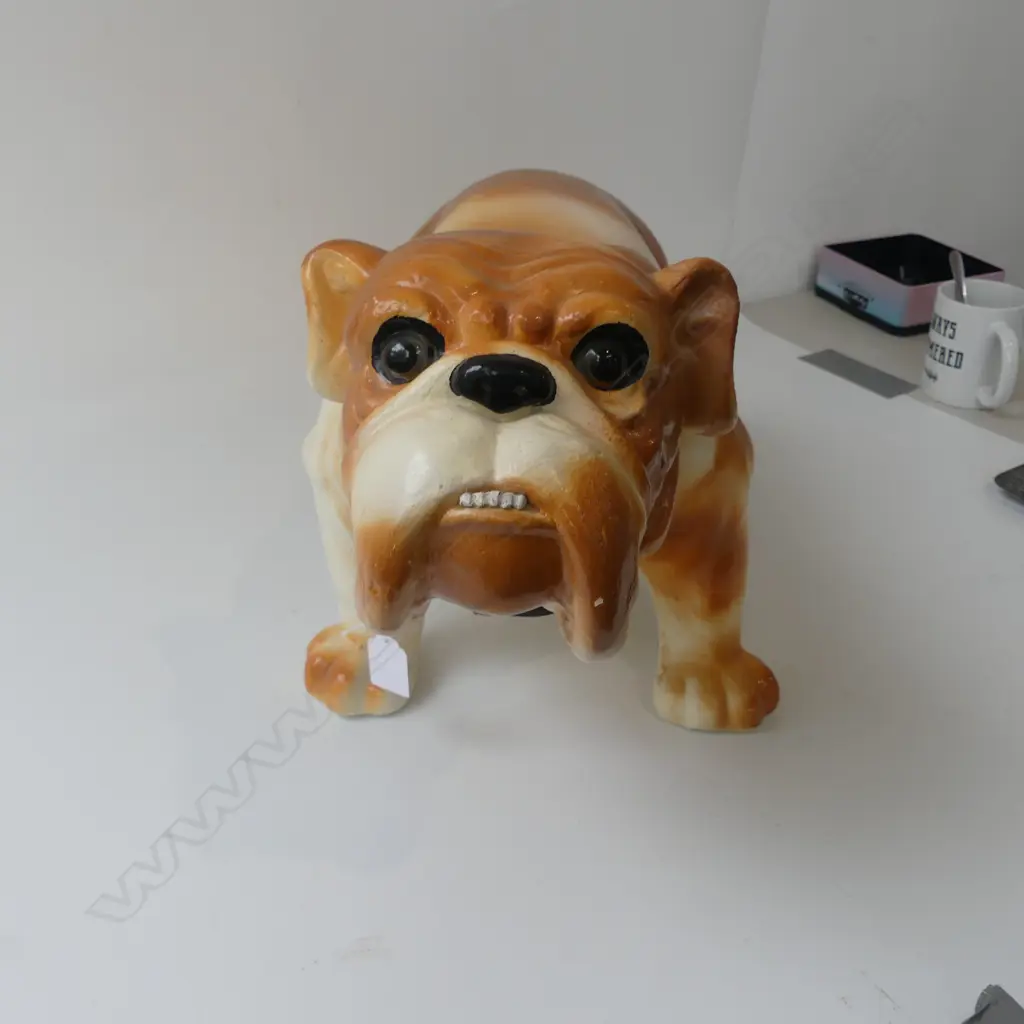 VINTAGE BOBBLE HEAD BULLDOG 'CHIPPER' L.600mm Image 1++