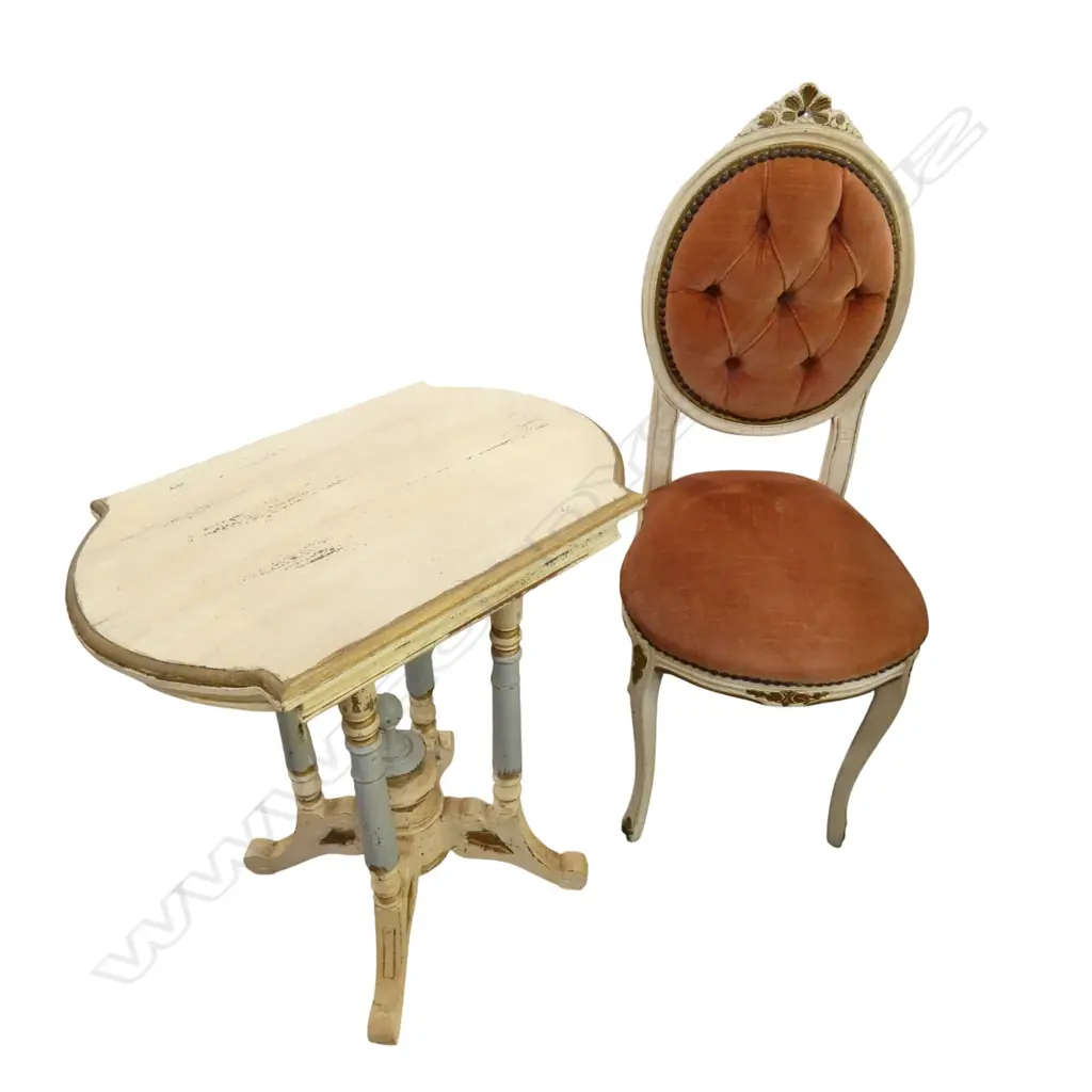 FRENCH CHAIR + SIDE TABLE W.580mm Image 1++