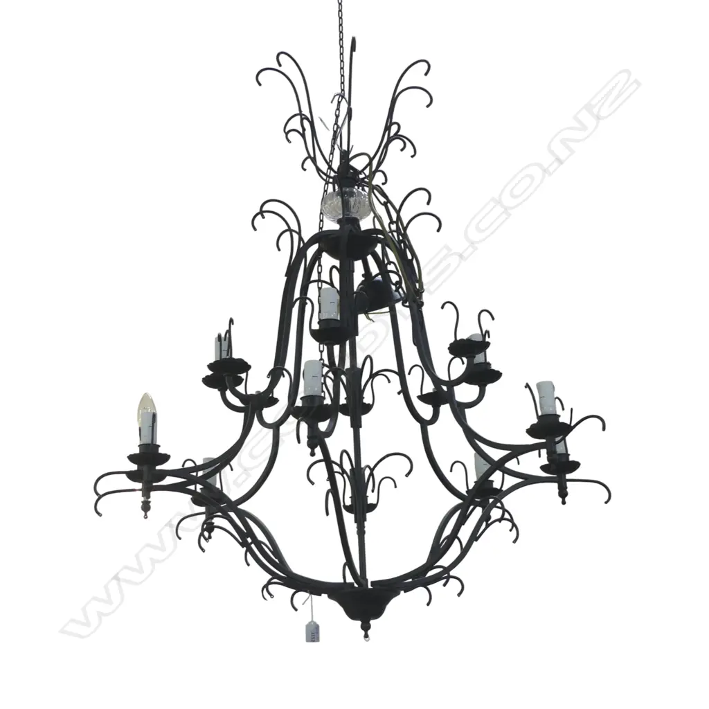 METAL 8 ARM CHANDELIER  H.1870mm Image 1++