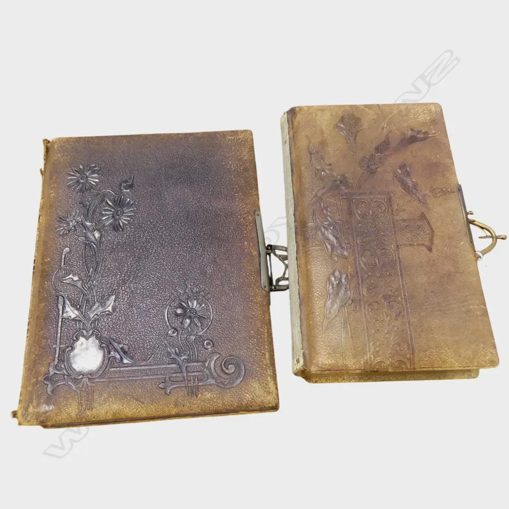 2 EMPTY VICTORIAN PHOTO ALBUMS Image 1++