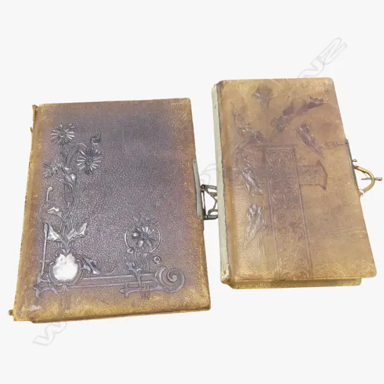 2 EMPTY VICTORIAN PHOTO ALBUMS