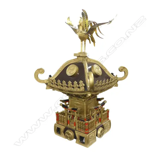 A RARE CHILD MIKOSHI (SANJA MATSURI) SACRED RELIGIOUS PALANQUIN FOR  THE SHRINE DEITY TO GO ON  AN ANNUAL TOUR OF ITS PARISH