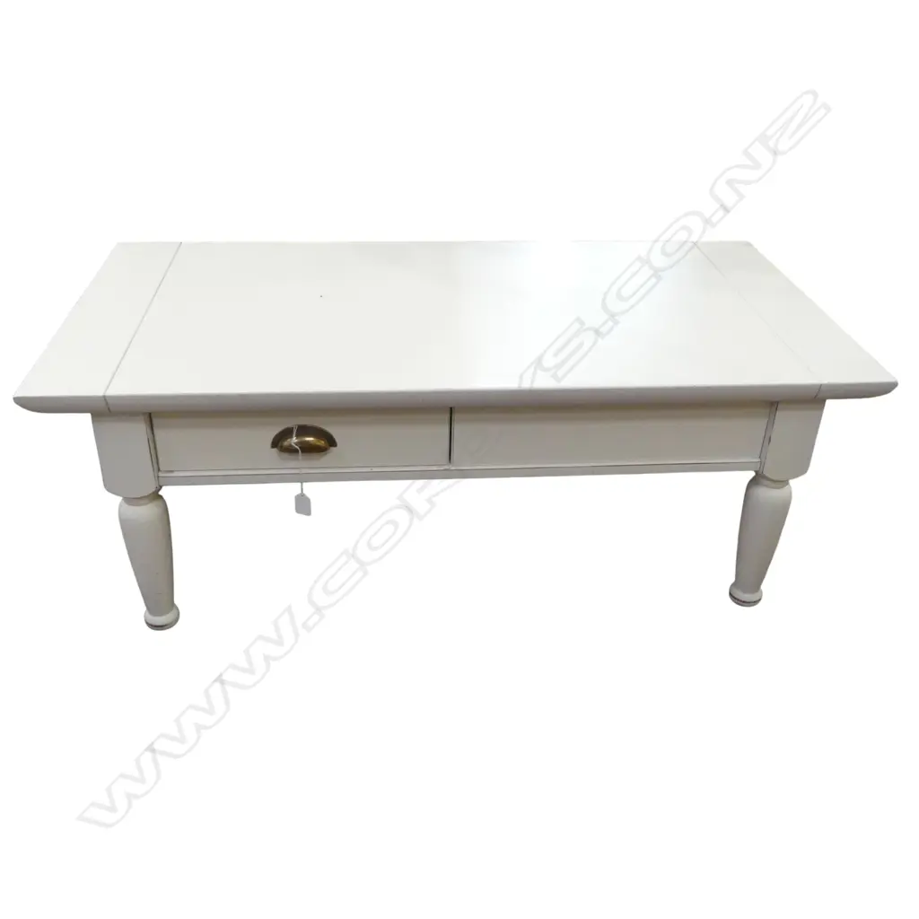 WHITE PAINTED COFFEE TABLE 1200x605x450mm Image 1++