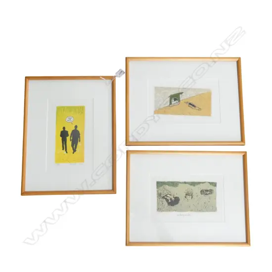 3 MUKA PRINTS signed 250x155mm 