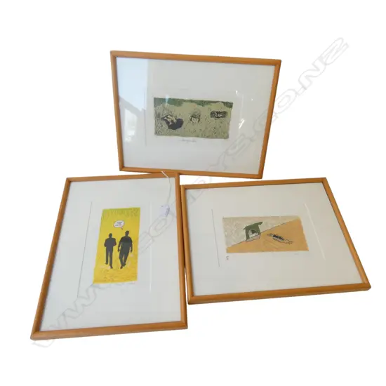 3 MUKA PRINTS signed 250x155mm 