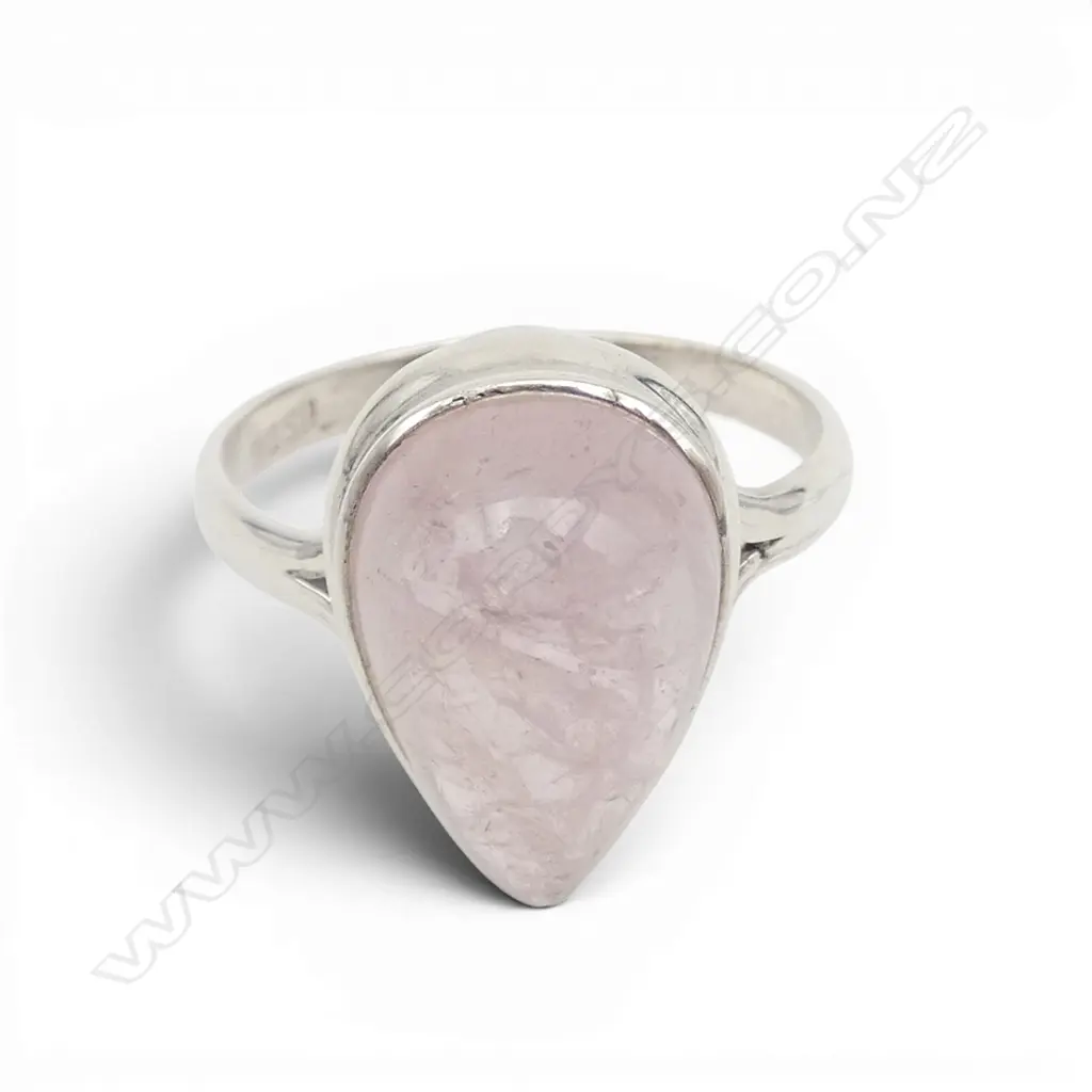 SILVER MORGANITE RING SIZE T Image 1++