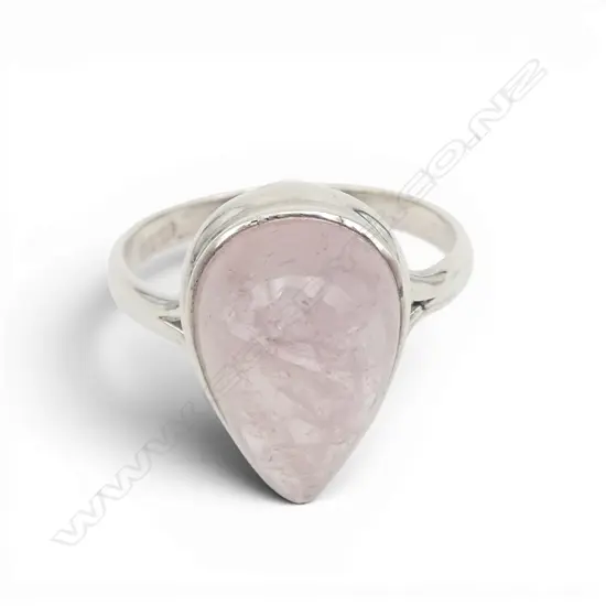 SILVER MORGANITE RING SIZE T