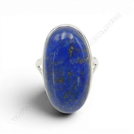 SILVER LAPIS LAZULI RING SIZE Q