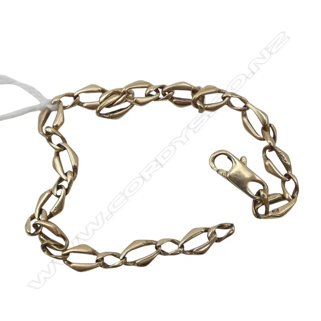 9CT BRACELET L.210mm, 8.9gms SOME WEAR Image 1++