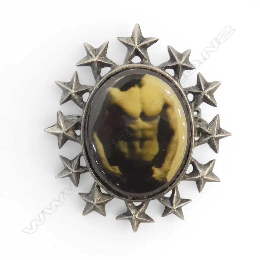 JEAN PAUL GAULTIER TORSO BROOCH 38x32mm Image 1++