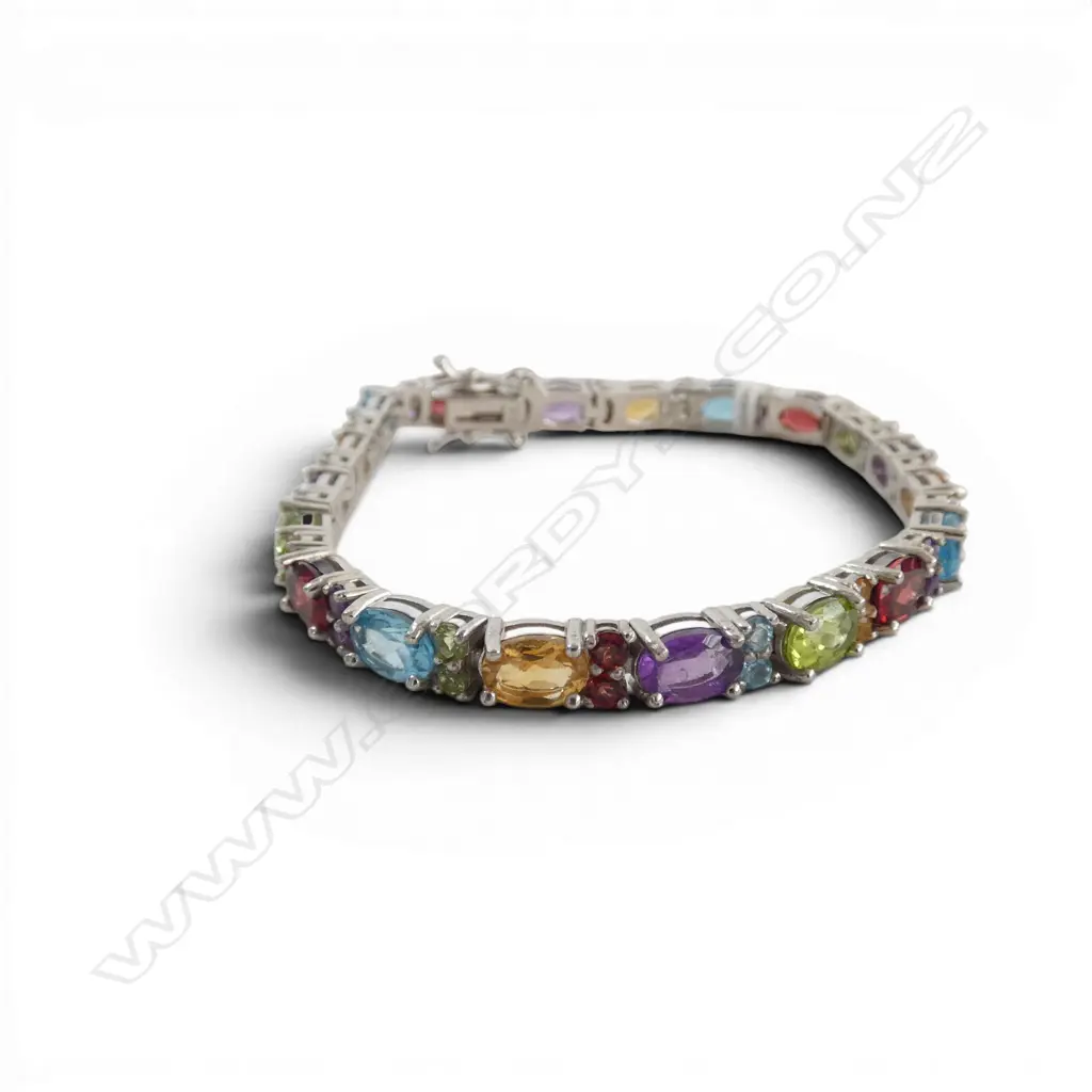 SILVER MULTI GEM BRACELET Image 1++
