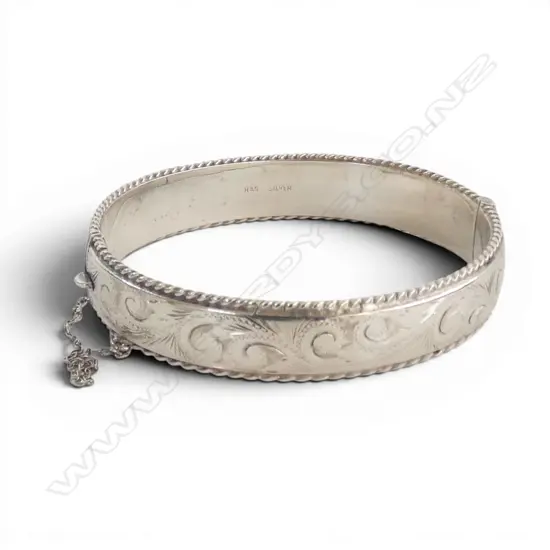 NZ H&S MADE S/SILVER BANGLE 22GMS