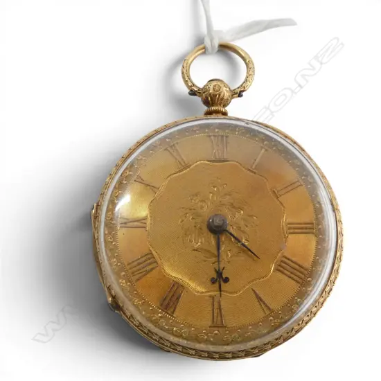 VICTORIAN 18ct GOLD OPEN FACE fusee POCKET WATCH 48.3gms 