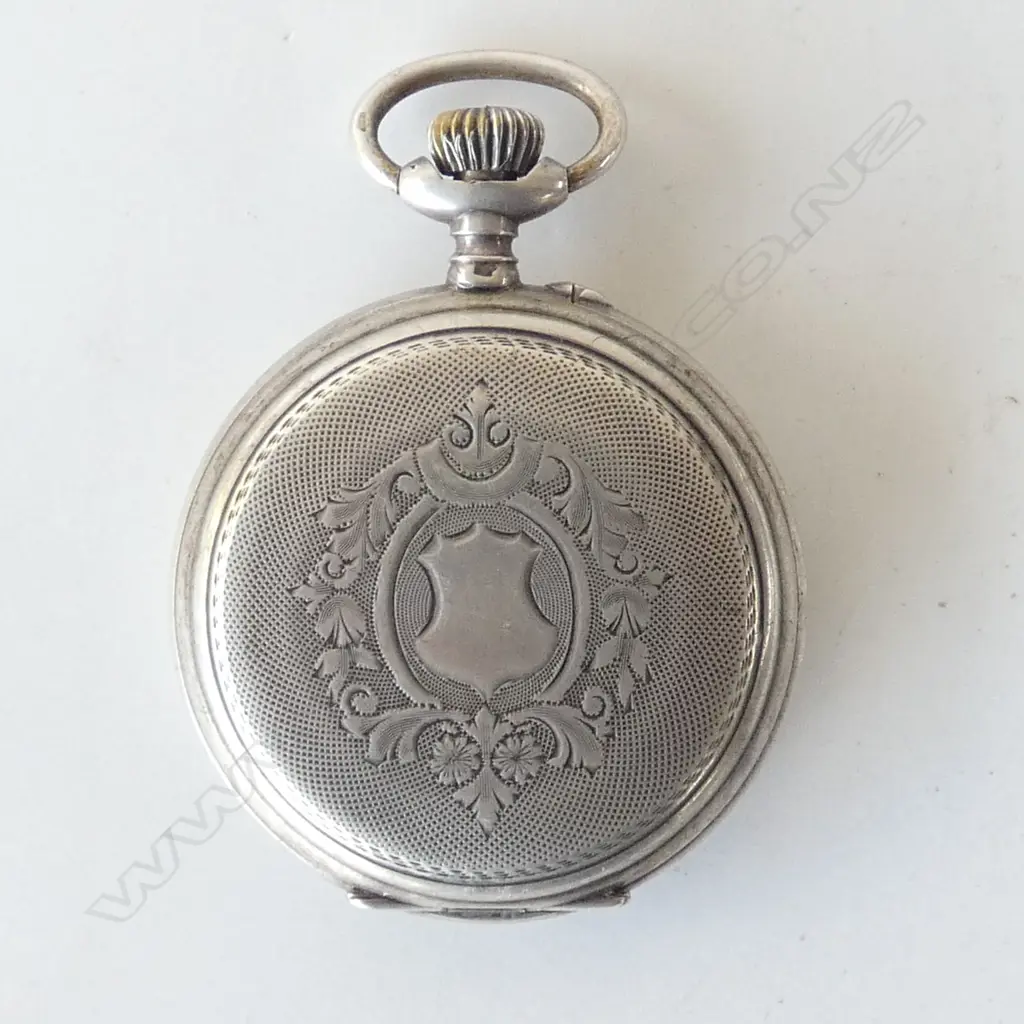 850 CONT SILVER POCKET WATCH NO GLASS  Image 1++