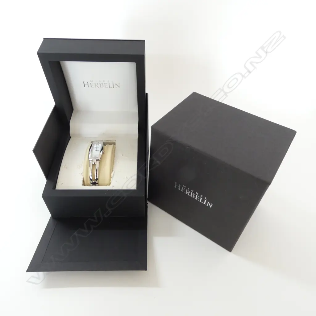 LADIES MICHEL HERBELIN QUARTZ WRISTWATCH, MOP DIAL, BOXED, new old stock Image 1++