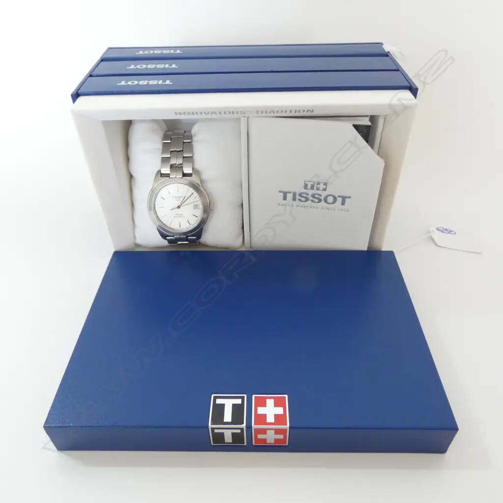 TISSOT PR50 AUTOMATIC S/S WRISTWATCH, BOXED, RUNNING  Image 1++