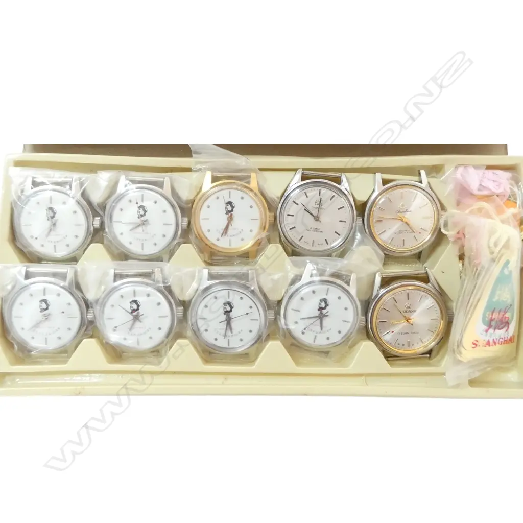 BOXED AS NEW 7 MAO GENTS VINTAGE WRISTWATCHES & 3 OTHERS NO STRAPS  Image 1++