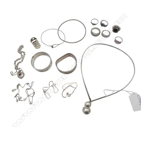 ASST. STG SILVER JEWELLERY, 89gms