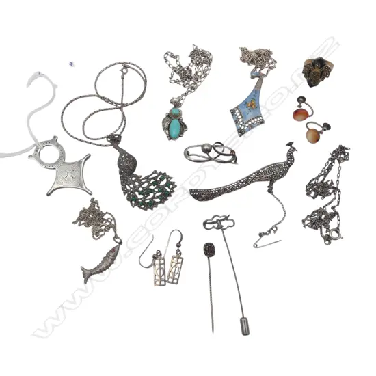 ASST. JEWELLERY, MOSTLY STG SILVER 63gms