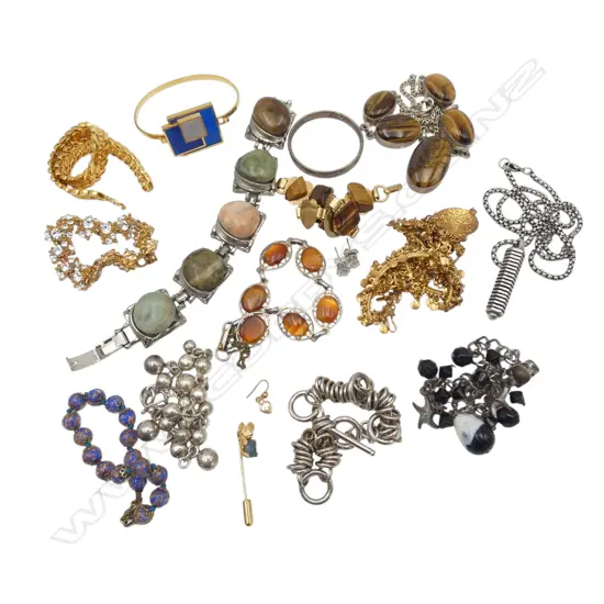 ASST. COSTUME JEWELLERY Includes TIGERS EYE NECKLACE