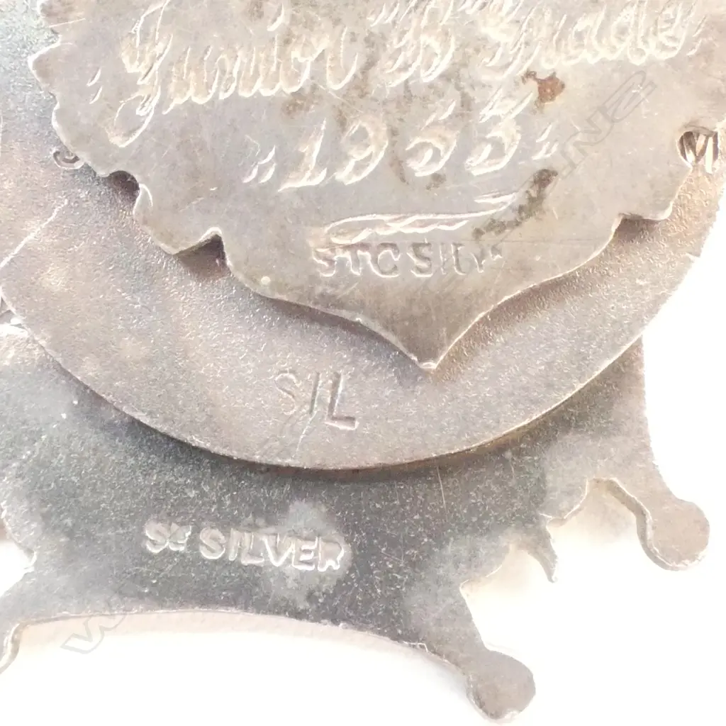 BAG OF SILVER TEASPOONS + MEDALLIONS + NECK CHAIN ETC 150gms Image 1++