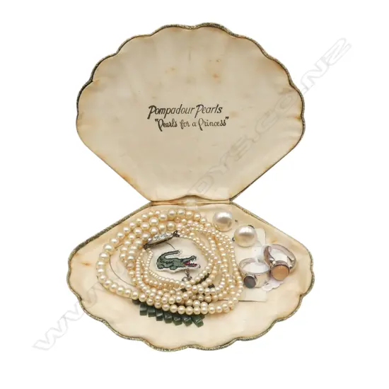 ASST. JEWELLERY INCL. 2 STG SILVER RINGS; OPAL & OTHER, PEARL NECKLACE, GREENSTONE NECKLACE ETC 
