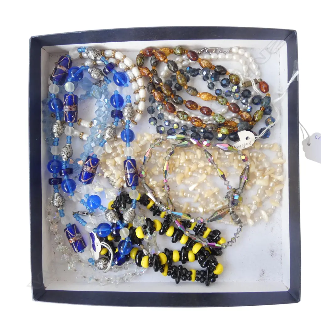 ASST. VINTAGE NECKLACES Incl. MURANO, VENETIAN GLASS, PEALS & SHELLS Image 1++