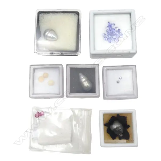 ASSTD UNSET STONES AND PEARLS (see long description for list) From estate of jeweller Simon Misdale 