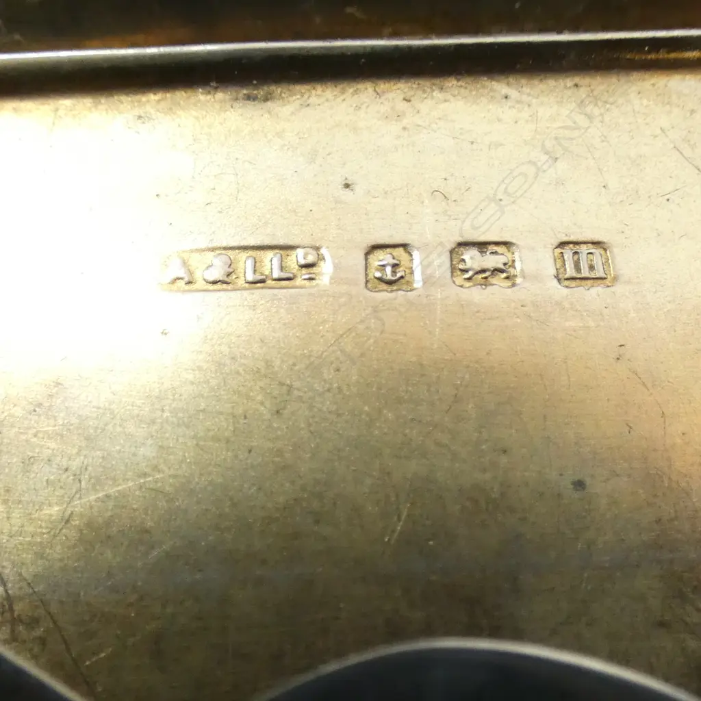 Birmingham 1911 silver envelope form CARD CASE with chains & finger ring 63gms Image 1++