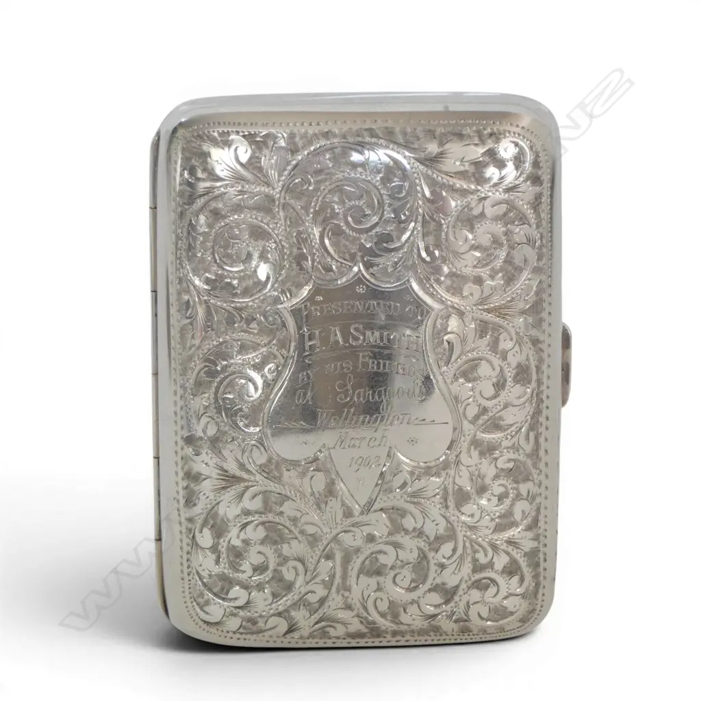 S/SILVER CIG CASE BIRMINGHAM 1900 65.5GMS  Image 1++