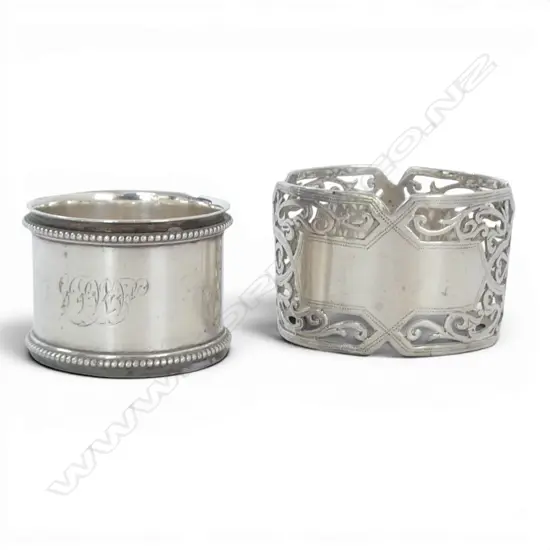 2 S/SILVER NAPKIN RINGS 56GRMS