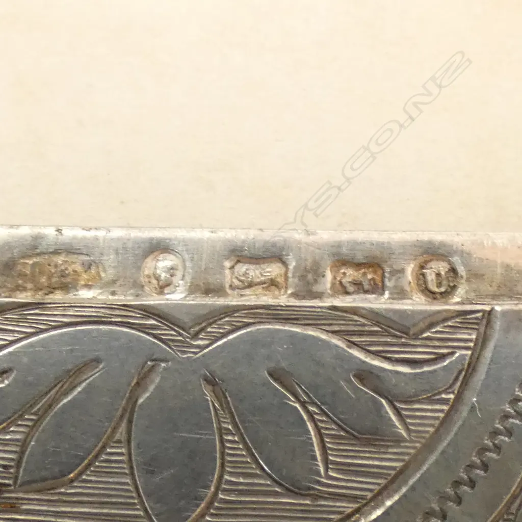 Birmingham 1869 SILVER ENGRAVED CARD CASE 58gms SMALL FAULTS Image 1++