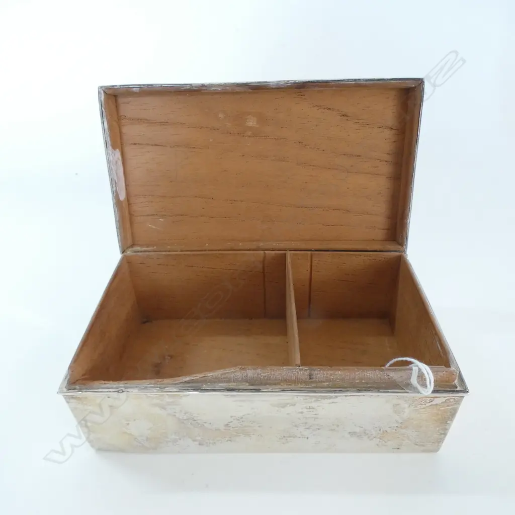 Birmingham 1924 SILVER CIGARETTE BOX some faults 629gms Image 1++