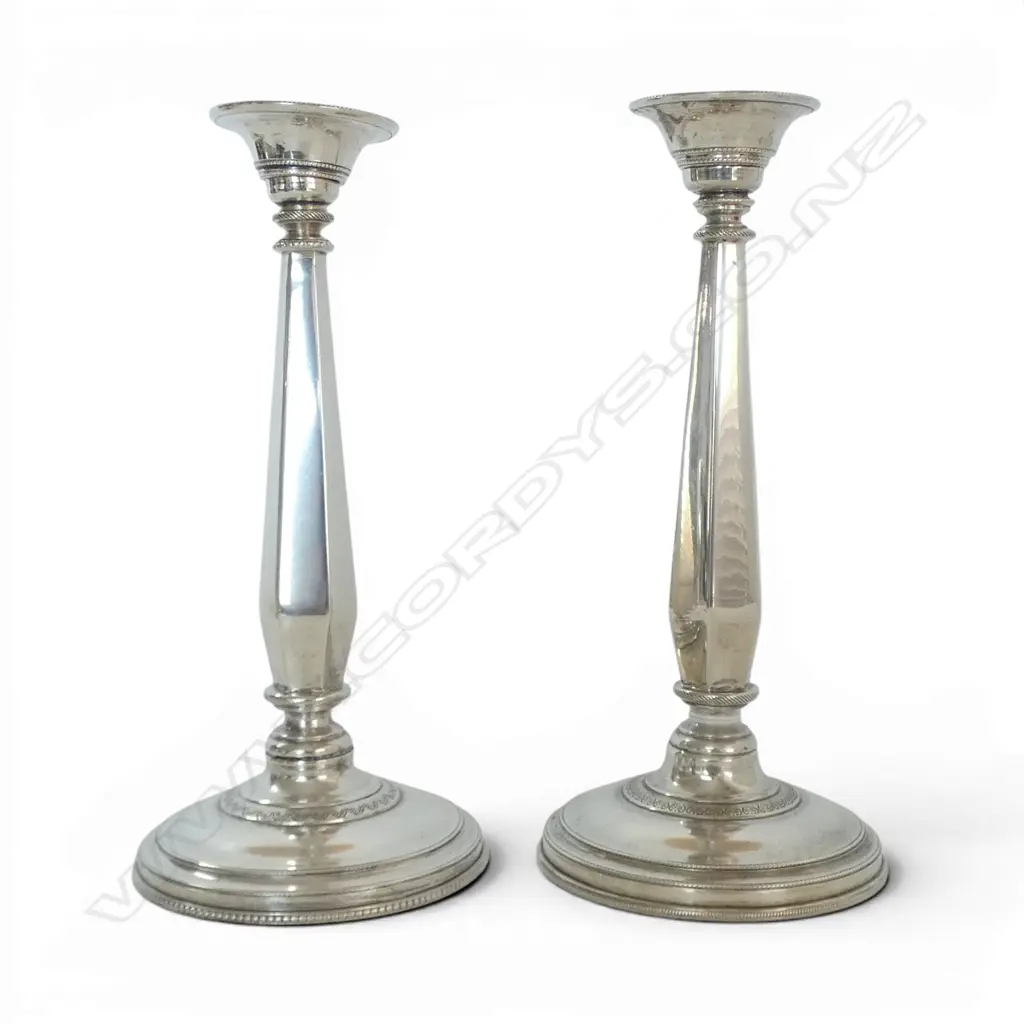 PR EGYPTIAN 900 SILVER CANDLESTICKS 1943-44  482GMS Image 1++