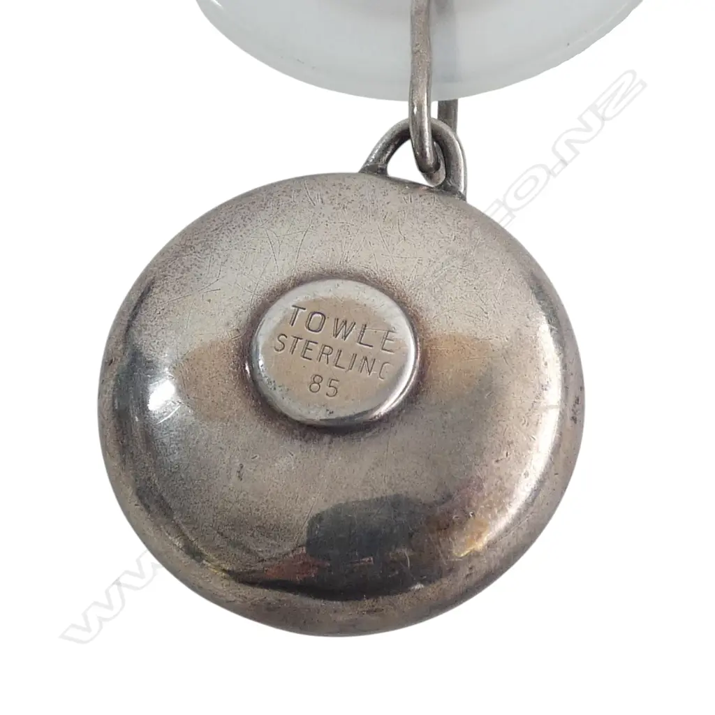 925 SILVER BABIES CUP 33gms + 'TOWLE STERLING 85' RATTLE ON LUCITE TEETHING RING Image 1++