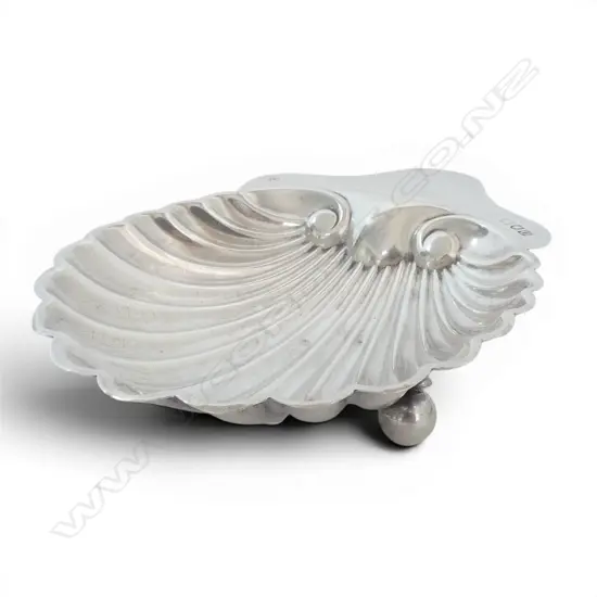 S/SILVER SHELL DISH LONDON1909 65.5GMS