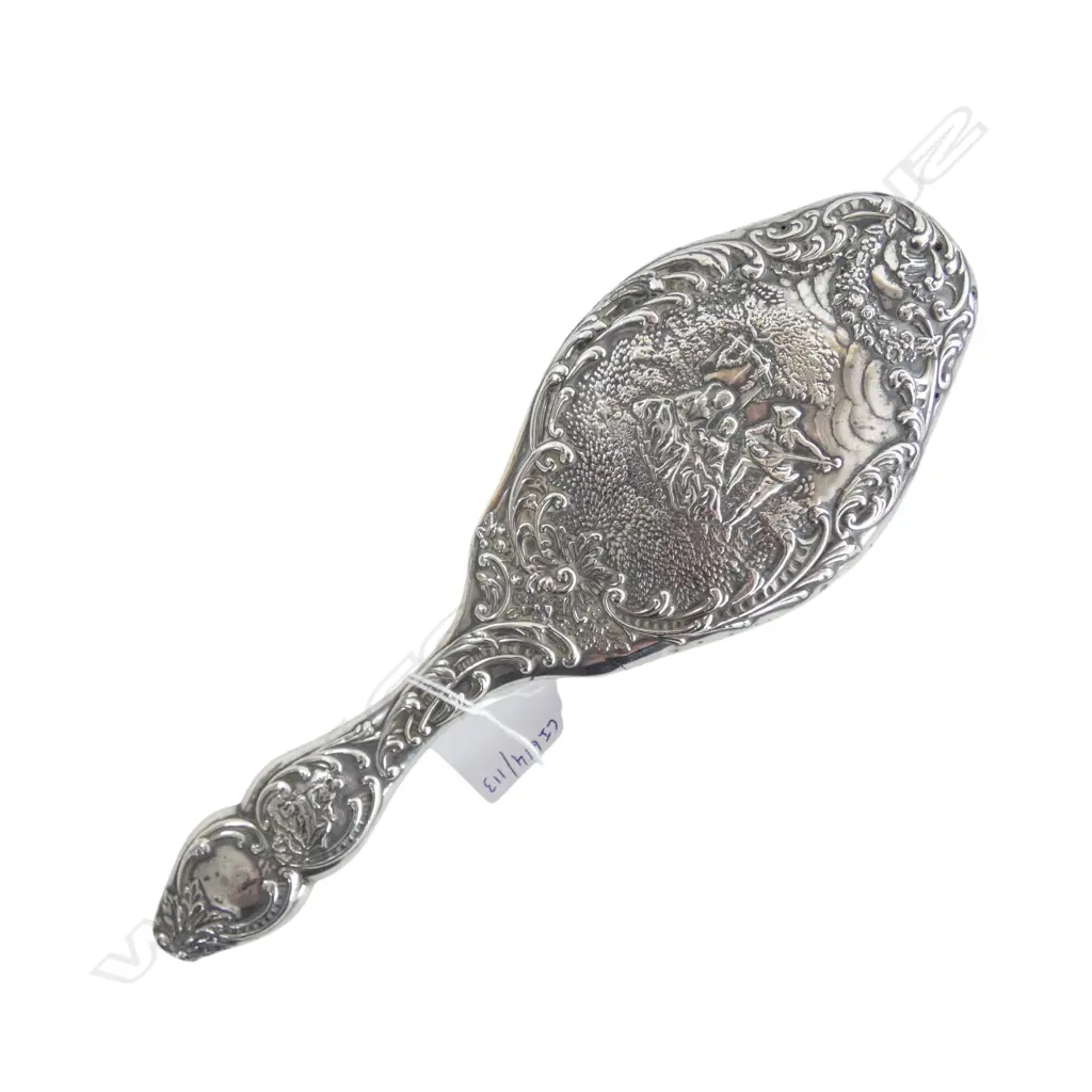 S/SILVER BACKED  HAIRBRUSH BIRMINGHAM 1901 162GMS TOTAL WIEGHT Image 1++