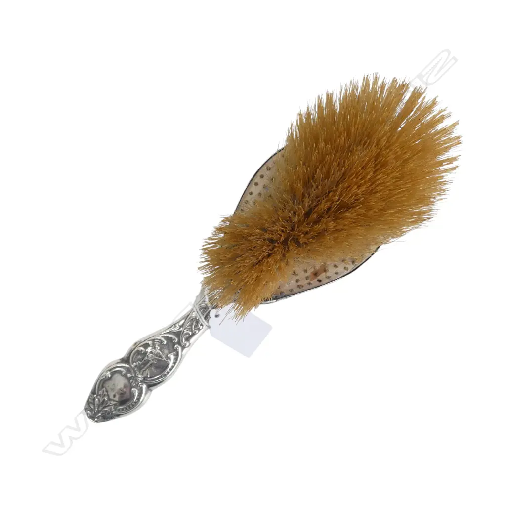 S/SILVER BACKED  HAIRBRUSH BIRMINGHAM 1901 162GMS TOTAL WIEGHT Image 1++