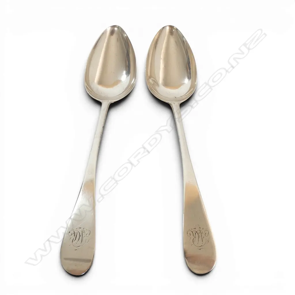 PR GEO S/SILVER LARGE SIZE DINNER SPOONS 120GRMS Image 1++