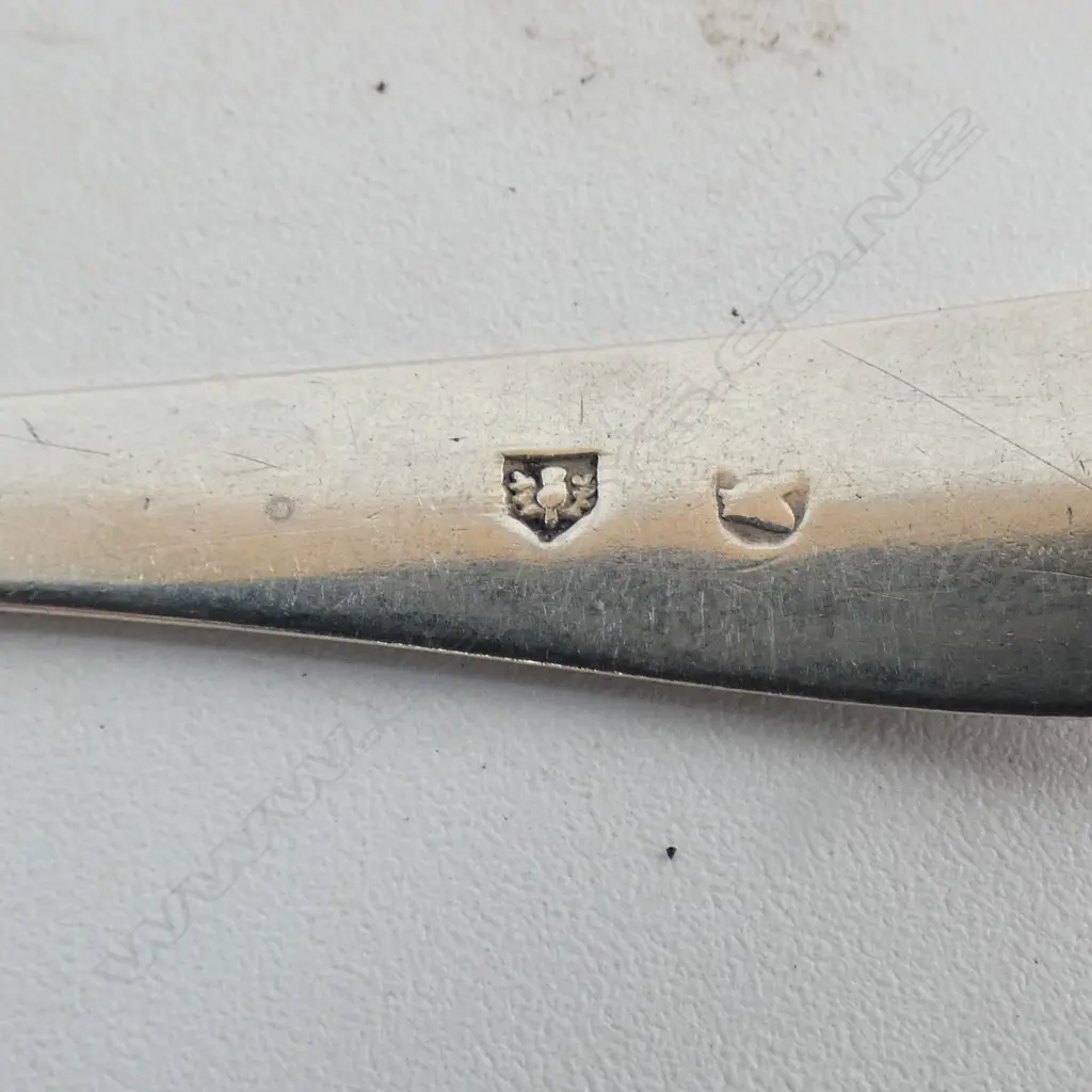 2 GEORGIAN STG SILVER SPOONS, SHEFFIELD 1831 & 37, 37gms Image 1++